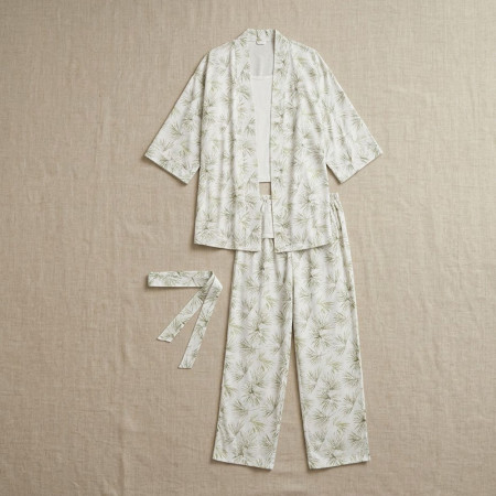 Pyjama 3 pieces en crepe