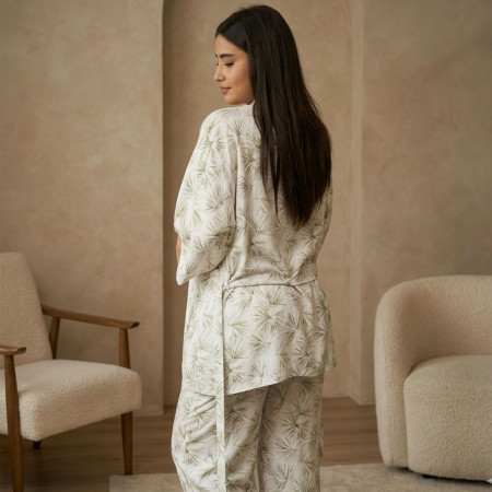 Pyjama 3 pieces en crepe