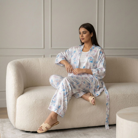 Pyjama 3 pieces en crepe