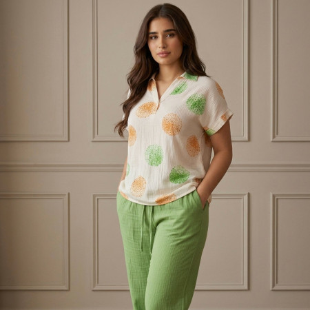 Pyjama 2 pieces en crepe