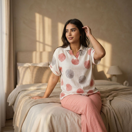 Pyjama 2 pieces en crepe