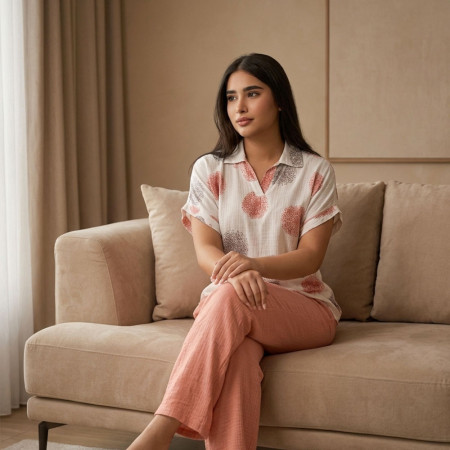 Pyjama 2 pieces en crepe