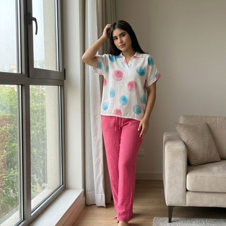 Pyjama 2 pieces en crepe