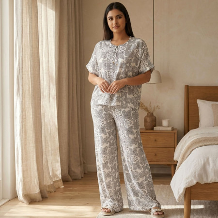 Pyjama 2 pieces en crepe