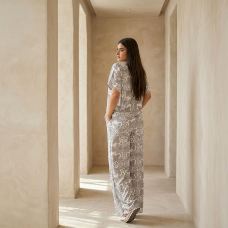 Pyjama 2 pieces en crepe