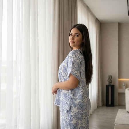 Pyjama 2 pieces en crepe