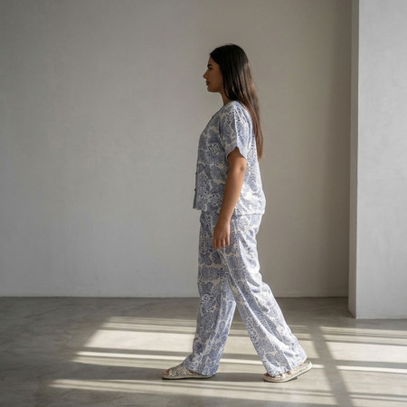 Pyjama 2 pieces en crepe