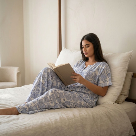 Pyjama 2 pieces en crepe