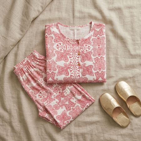 Pyjama 2 pieces en crepe