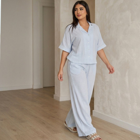 Pyjama 3 pieces en crepe