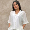 Pyjama 3 pieces en crepe