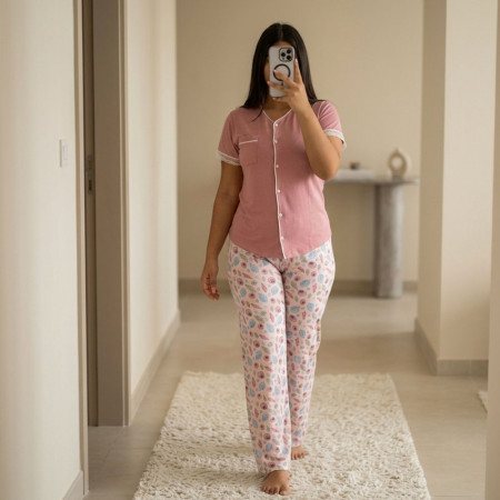 Pyjama 2 pieces en coton