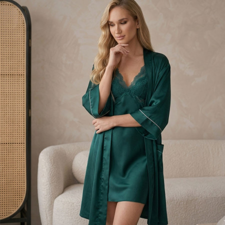 Ensemble Nuisette Satin & Kimono