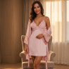 Ensemble Nuisette Satin de Soie 2 Pièces Dentelle