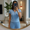 Pyjama Coton Côtelé 2 Pièces
