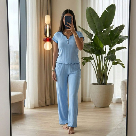 Pyjama Coton Côtelé 2 Pièces