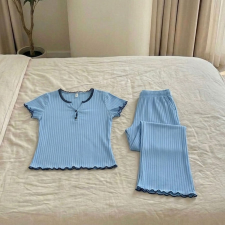 Pyjama Coton Côtelé 2 Pièces