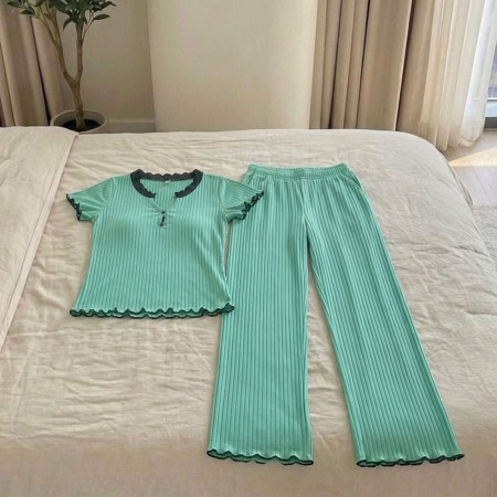 Pyjama Coton Côtelé 2 Pièces