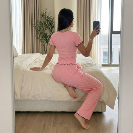 Pyjama Coton Côtelé 2 Pièces