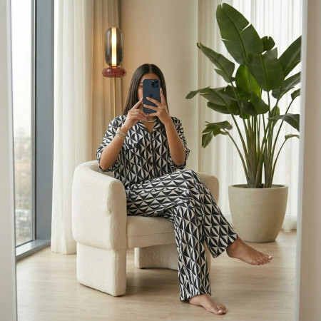 Pyjama Satin de Soie 2 Pièces