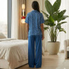 Pyjama Satin 2 Pièces à Manches Courtes