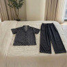 Pyjama Satin 2 Pièces à Manches Courtes