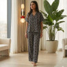Pyjama pantalon en fibranne imprimée