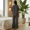 Pyjama pantalon en fibranne imprimée