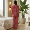 Pyjama pantalon en fibranne imprimée