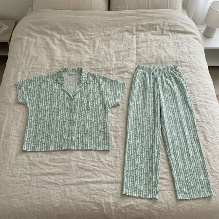 Pyjama pantalon en fibranne imprimée