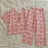 Pyjama Pantalon en Crêpe Imprimé