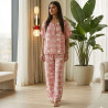 Pyjama Pantalon en Crêpe Imprimé
