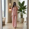 Pyjama Pantalon en Crêpe Imprimé