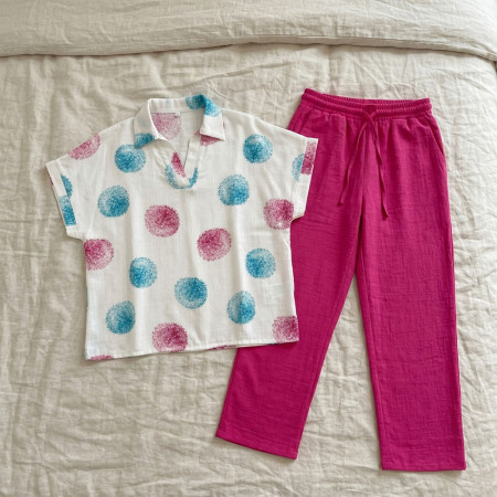 Pyjama 2 pièces en crêpe léger