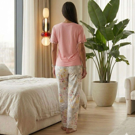 Pyjama Coton 2 Pièces Fleuri