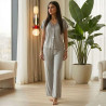 Pyjama Coton Dentelle à Pantalon Ample