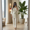 Ensemble Pyjama 3 Pièces en Crêpe