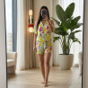 Pyjama Short Fleuri en Crêpe