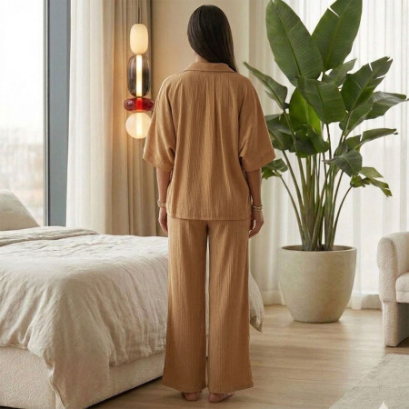 Pyjama 3 pieces en crepe
