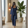Ensemble Pyjama Satin 3 Pièces avec Kimono