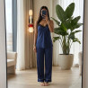 Ensemble Pyjama Satin 3 Pièces avec Kimono