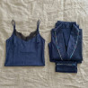 Ensemble Pyjama Satin 3 Pièces avec Kimono