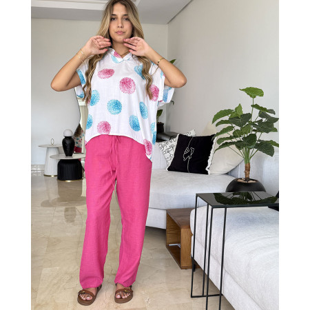 Pyjama 2 pieces en crepe