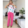 Pyjama 2 pieces en crepe