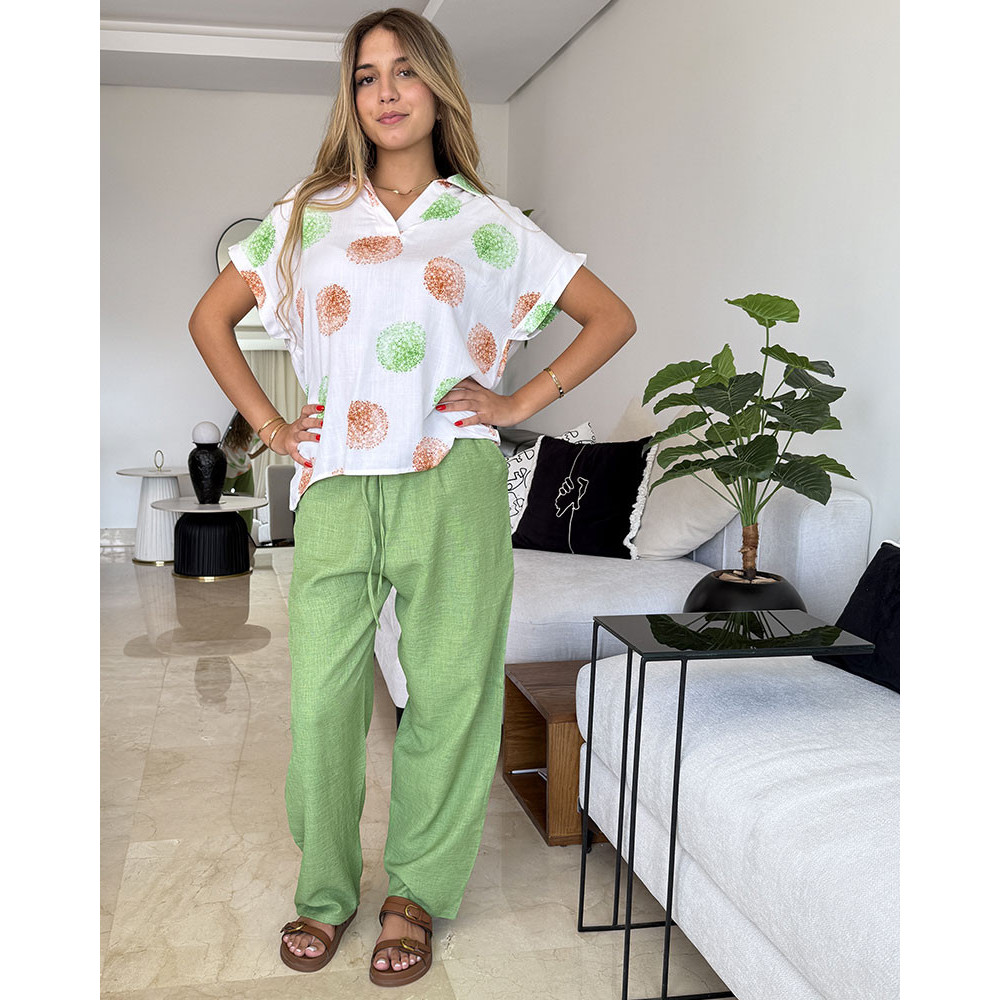 Pyjama 2 pieces en crepe