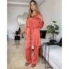 Pyjama 3 pieces en satin