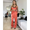 Pyjama 3 pieces en satin