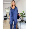 Pyjama 3 pieces en satin