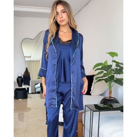 Pyjama 3 pieces en satin