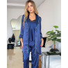 Pyjama 3 pieces en satin